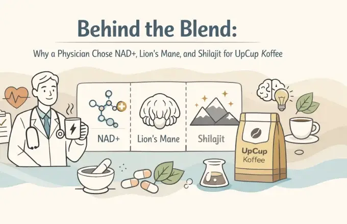 Behind the Blend: Why a Physician Chose NAD+, Lion’s Mane, and Shilajit for UpCup Koffee